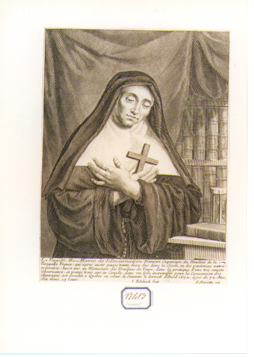 ritratto di donna (stampa) di Edelink Gerard (sec. XVIII)