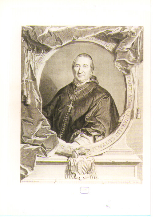 ritratto d'uomo (stampa) di Chereau Francois I, Rigaud Hyacinthe (sec. XVIII)
