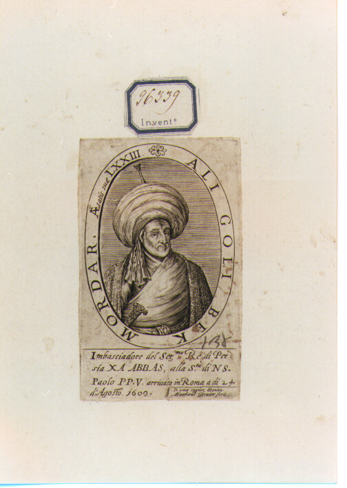 ritratto d'uomo (stampa) di Greuter Mattheus (sec. XVII)