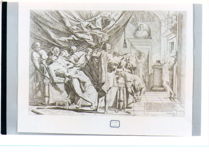 morte di Catone Uticense (stampa) di Testa Pietro detto Lucchesino (secc. XVII/ XVIII)