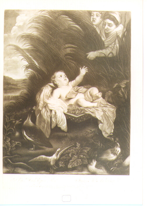 Mosè salvato dalle acque (stampa) di Van Dyck Anton (metà sec. XVIII)