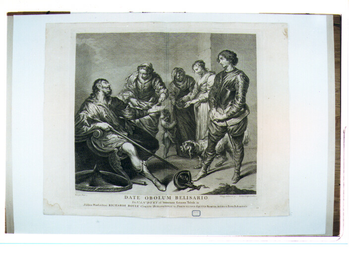 Belisario cieco chiede l'elemosina (stampa) di Goupy Joseph, Van Dyck Anton (sec. XVIII)