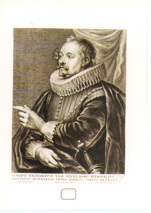 ritratto di Engelberto Taie (stampa) di Galle Cornelis il Giovane, Van Dyck Anton (sec. XVII)