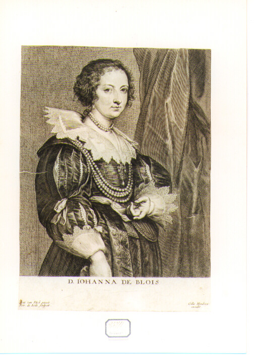 ritratto di Giovanna De Blois (stampa) di De Jode Pieter II, Van Dyck Anton (sec. XVII)