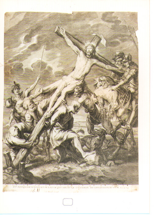 elevazione della croce (stampa) di Van Dyck Anton - ambito francese (seconda metà sec. XVII)