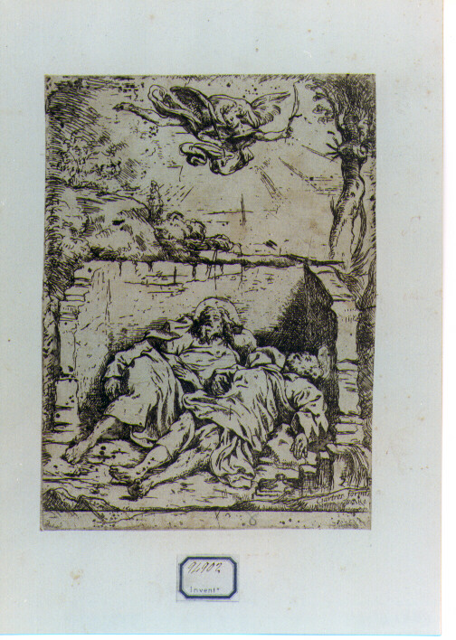 corpi dei Santi Pietro e Paolo (stampa) di Vignon Claude, Carracci Annibale (sec. XVII)