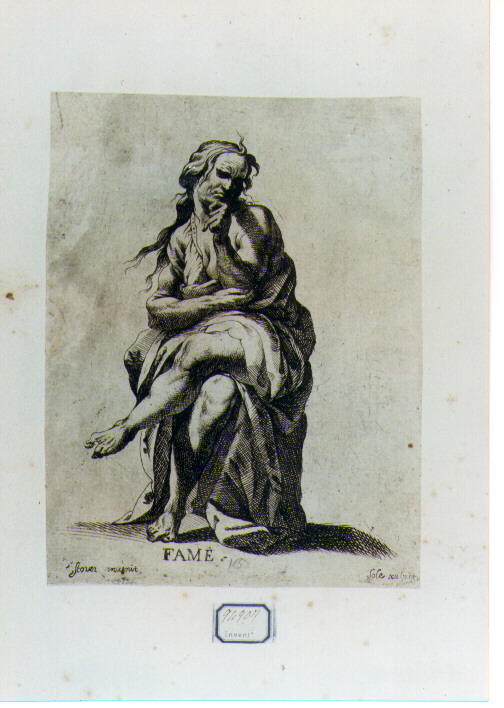 allegoria della Fame (stampa) di Storer Johann Christophorus, Dal Sole Giovan Gioseffo (secc. XVII/ XVIII)
