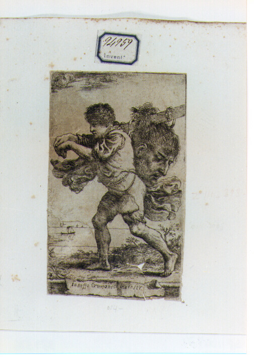 David con la testa di Golia (stampa) di Caletti Giuseppe detto Cremonese (sec. XVII)