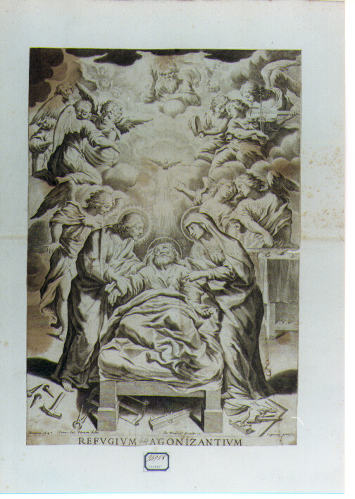 morte di San Giuseppe (stampa) di Greuter Johann Friederich (sec. XVII)