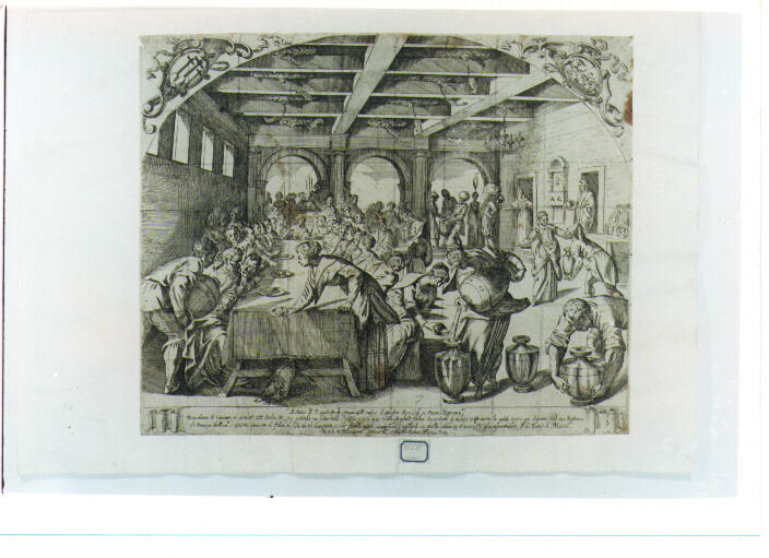 nozze di Cana (stampa) di Fialetti Odoardo, Robusti Jacopo detto Tintoretto (secc. XVI/ XVII)
