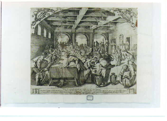 nozze di Cana (stampa) di Fialetti Odoardo, Robusti Jacopo detto Tintoretto (secc. XVI/ XVII)