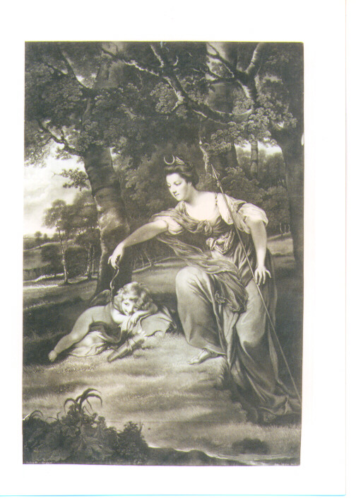 Diana ruba l'arco a Cupido (stampa) di Watson James, Reynolds Joshua (seconda metà sec. XVIII)