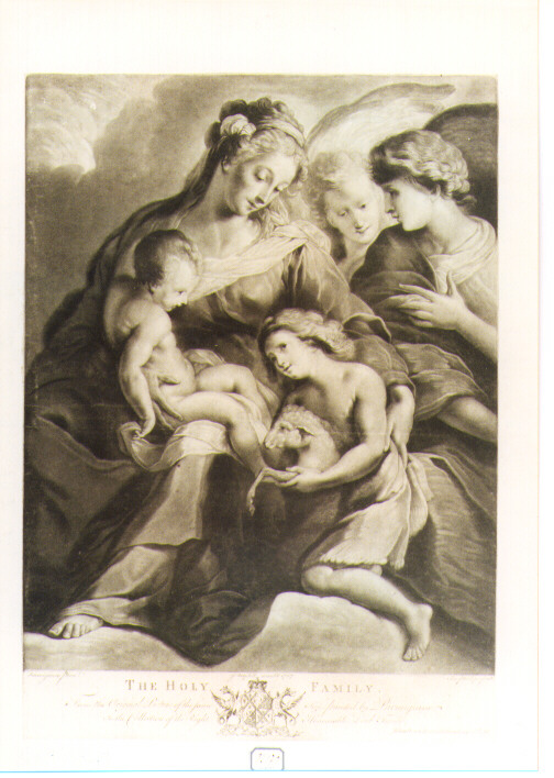 Madonna con Bambino e San Giovannino (stampa) di Mazzola Francesco detto Parmigianino (sec. XVIII)