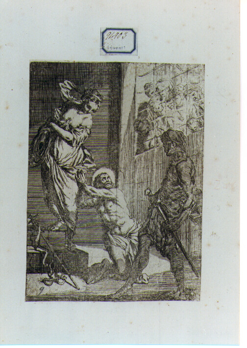 decapitazione di San Giovanni Battista (stampa) di Sacchi Carlo (seconda metà sec. XVII)