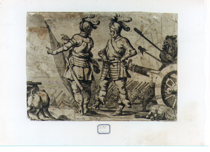 esercito assedia una città (stampa) di Storer Johann Christophorus, Cotta Giacomo (sec. XVII)