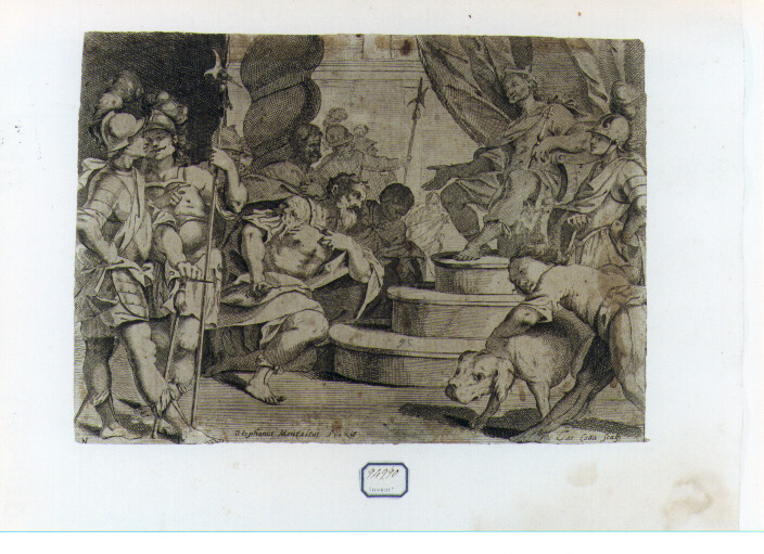 scena di corte (stampa) di Cotta Giacomo, Danedi Giovanni Stefano detto Montalto (sec. XVII)