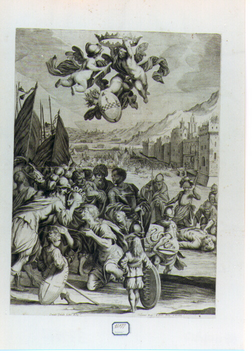 investitura di un condottiero (stampa) di Del Sole Giovanni Battista, Cotta Giacomo (seconda metà sec. XVII)