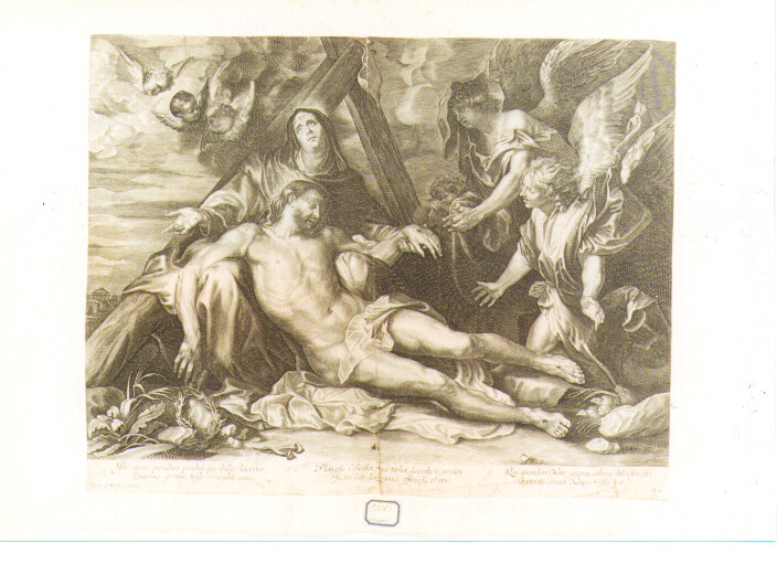 compianto sul Cristo morto (stampa) di Van Dyck Anton, Le Blond Jean (CERCHIA) (sec. XVII)