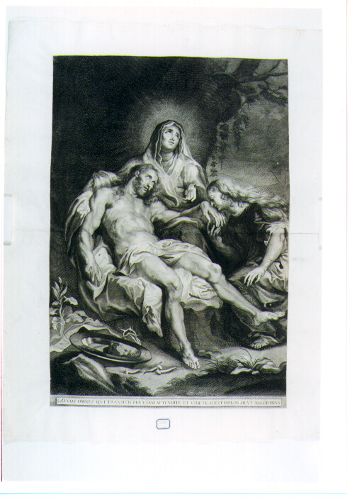 compianto sul Cristo morto (stampa) di Van Dyck Anton, Regnesson Nicolas (sec. XVII)