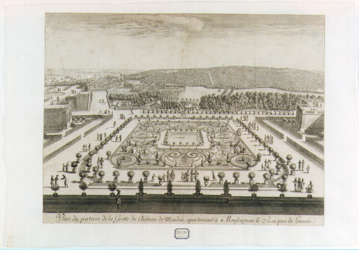 veduta del Palais d'Orleans a Lussemburgo (stampa) di Silvestre Israel (secc. XVII/ XVIII)