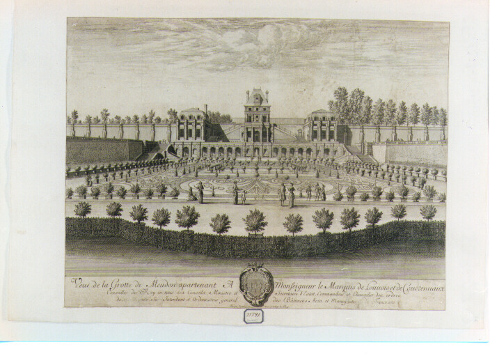 veduta della grotta di Meudon (stampa) di Silvestre Israel (secc. XVII/ XVIII)