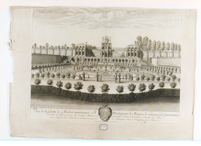 veduta della grotta di Meudon (stampa) di Silvestre Israel (secc. XVII/ XVIII)