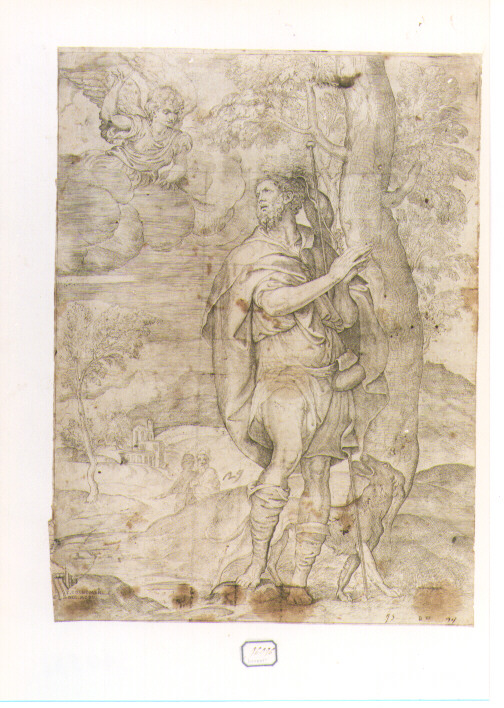 San Rocco (stampa) di Angolo Battista detto Battista del Moro (sec. XVI)