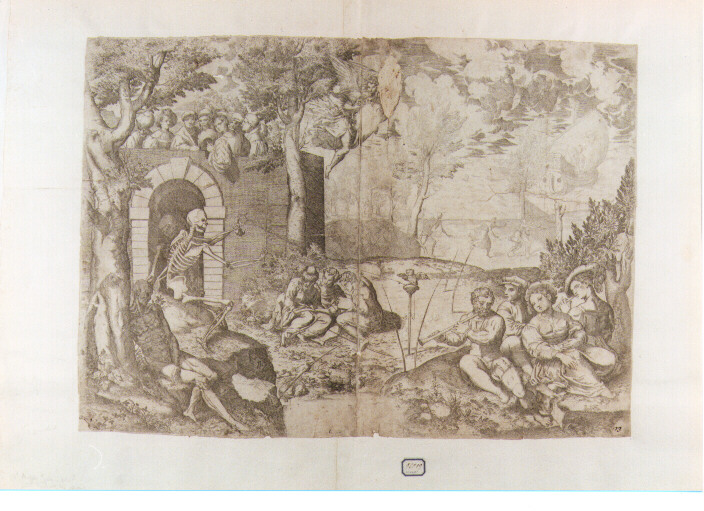 Morte cacciatrice (stampa) di Angolo Battista detto Battista del Moro (sec. XVII)