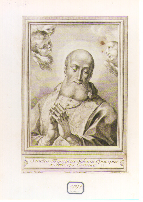 San Francesco di Sales (stampa) di Orsolini Carlo, Balestra Antonio, Pecchio Domenico (sec. XVIII)