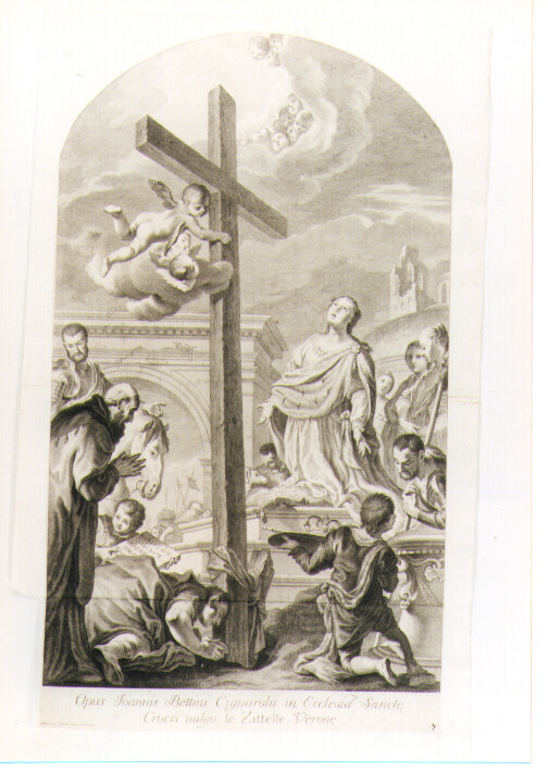 ritrovamento della vera croce (stampa) di Cignaroli Giambettino, Zucchi Francesco (sec. XVIII)