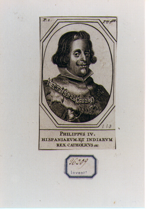 ritratto di Filippo IV di Spagna (stampa) - ambito fiammingo (seconda metà sec. XVII)