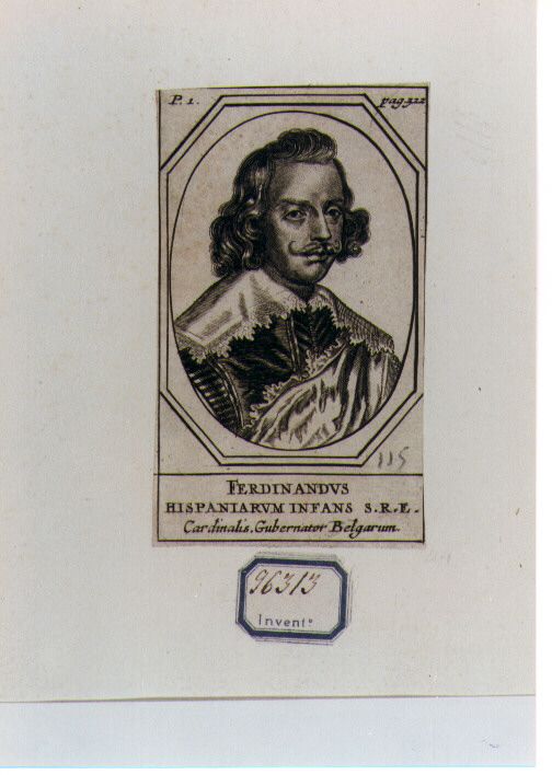 ritratto di Ferdinando Infante di Spagna (stampa) - ambito fiammingo (seconda metà sec. XVII)