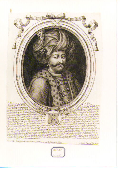 ritratto di Mustapha Coul-Oglov (stampa) - ambito francese (sec. XVII)