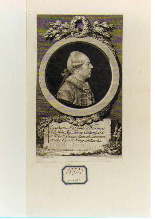 ritratto di Dagoberto Conte di Wurmser (stampa) di Mansfeld Johann Ernst, Vinazer Christian (ultimo quarto sec. XVIII)