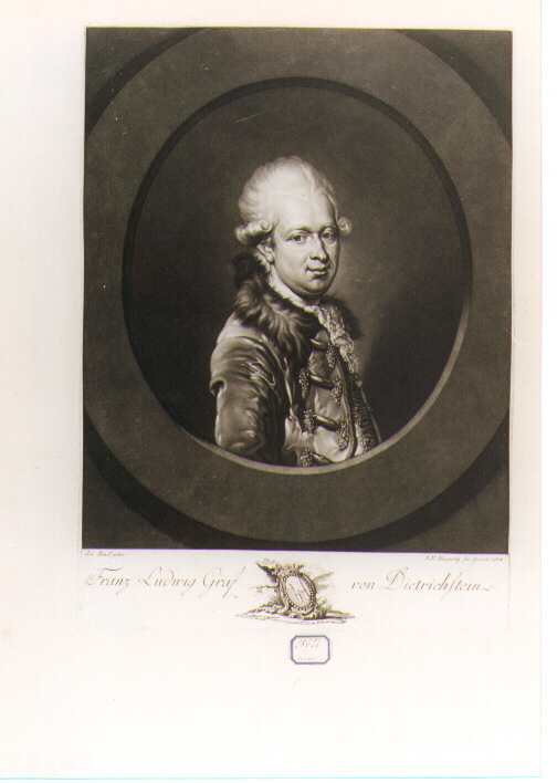 ritratto di Franz Ludwig Graf Von Dietrichstein (stampa) di Jandl Anton, Kauperz Johann Veit (sec. XVIII)