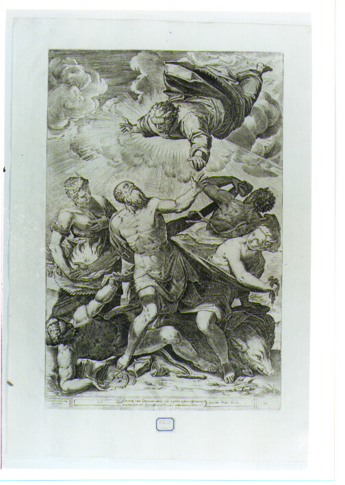 Sant'Antonio da Padova (stampa) di Franco Giacomo (CERCHIA) (sec. XVII)