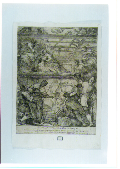 adorazione dei pastori (stampa) di Sacchi Carlo (secc. XVII/ XVIII)