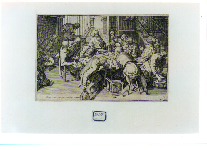 ultima cena (stampa) - ambito fiammingo (seconda metà sec. XVI)