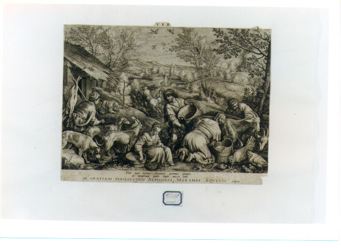 Primavera (stampa) di Sadeler Raphael I (sec. XVII)
