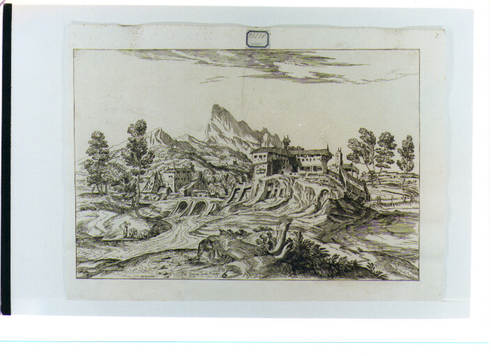 paesaggio fluviale (stampa) di Lefèvre Valentin (sec. XVII)