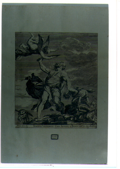 sacrificio di Isacco (stampa) di Lefèvre Valentin (sec. XVII)