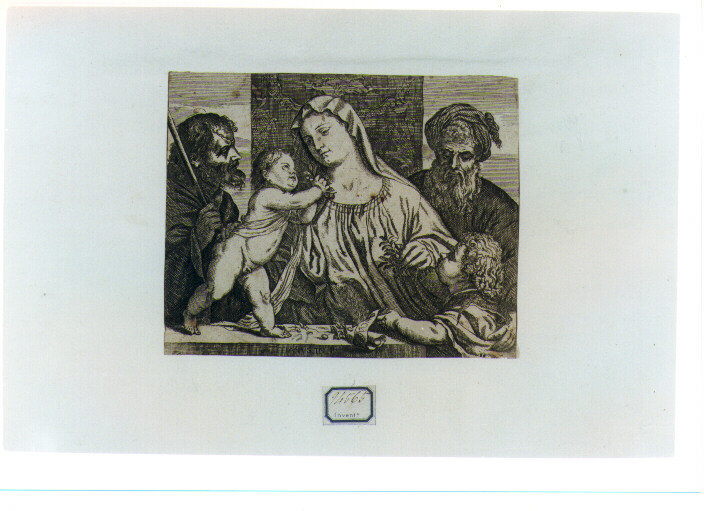 Madonna con Bambino (stampa) di Lefèvre Valentin (sec. XVII)
