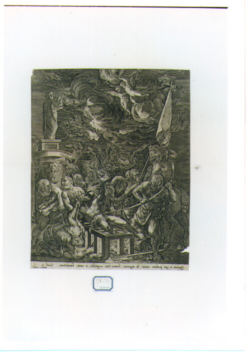 martirio di San lorenzo (stampa) di Cort Cornelis (sec. XVII)