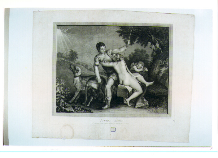 Venere e Adone (stampa) di Strange Robert (sec. XVIII)