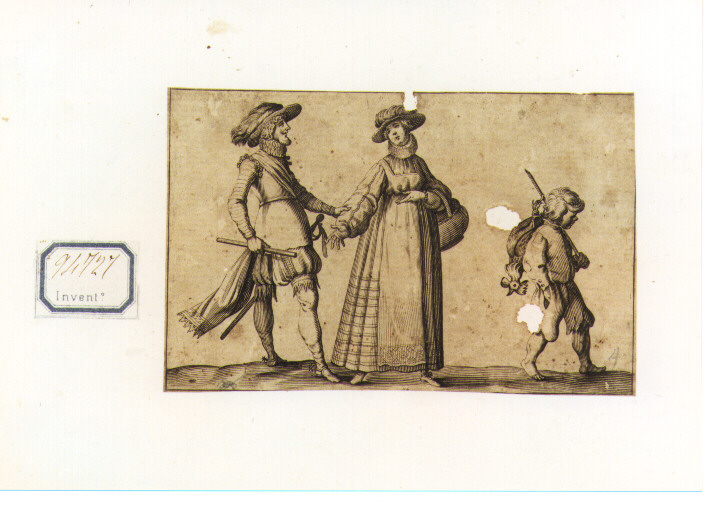 giovani amanti (stampa) di Callot Jacques (sec. XVII)