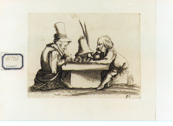 gioco della dama (stampa) di Callot Jacques (sec. XVII)