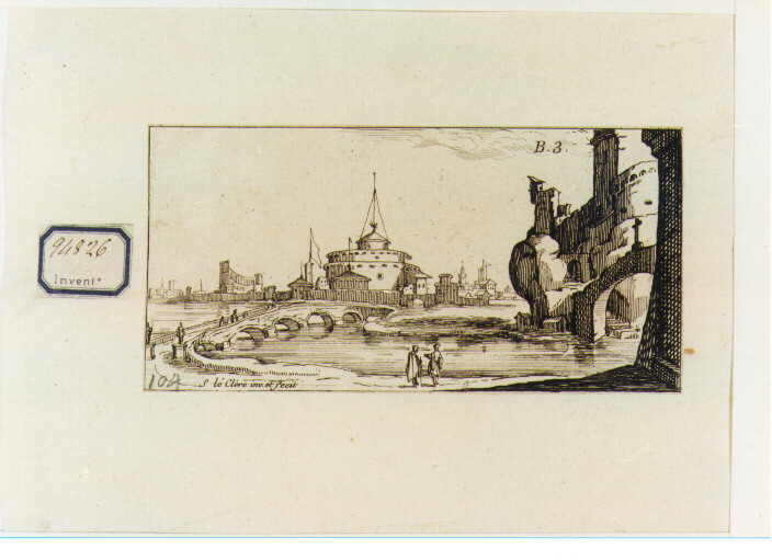 paesaggio (stampa) - ambito francese (secc. XVII/ XVIII)