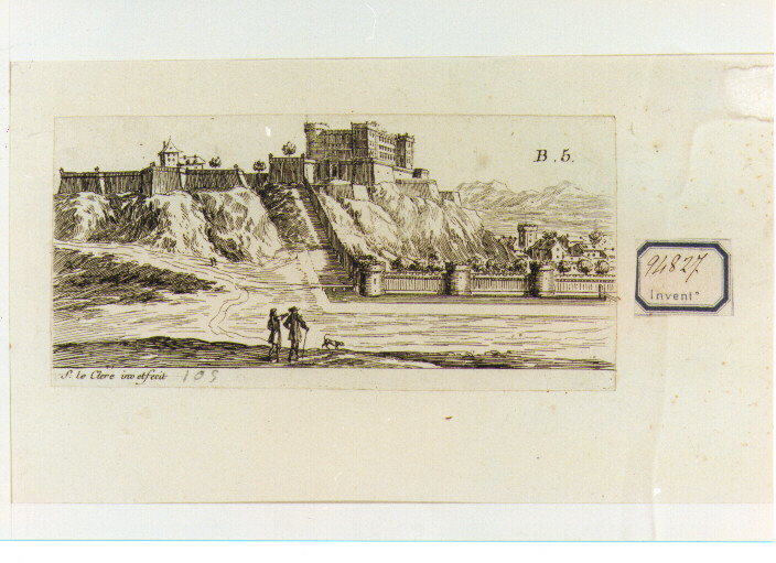 paesaggio (stampa) - ambito francese (secc. XVII/ XVIII)