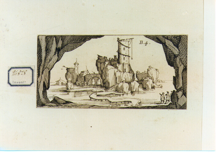 paesaggio (stampa) - ambito francese (secc. XVII/ XVIII)