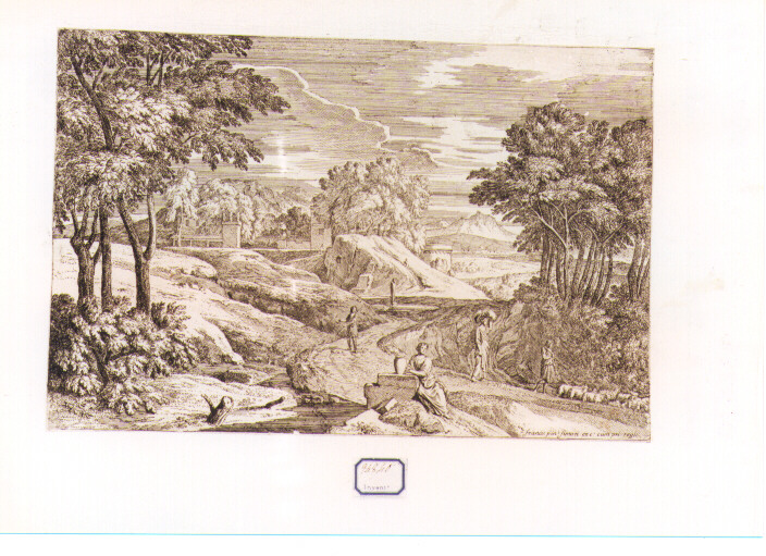 paesaggio (stampa) - ambito francese (sec. XVII)